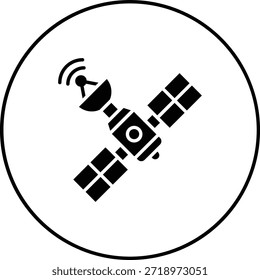 Ícone de vetor satélite. Pode ser usado para impressão, aplicativos móveis e da Web.