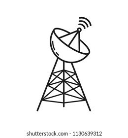 satellite vector icon, satellite communication icon in trendy flat design 