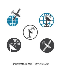 Symbolvorlage für die SatellitenVektorillustration