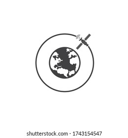 plantilla de diseño de ilustración de icono de vector de satélite
