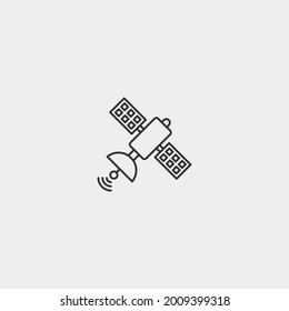 Satellite vector icon illustration sign