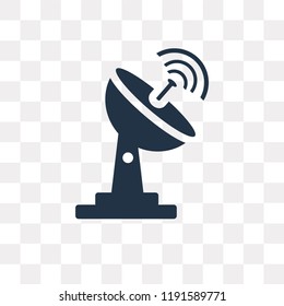 Satellite vector icon isolated on transparent background, Satellite transparency concept can be used web and mobile