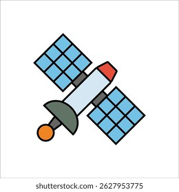 satellite vector icon line template