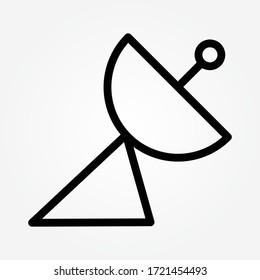Icono de vector satélite. Sencillo símbolo de signo aislado.