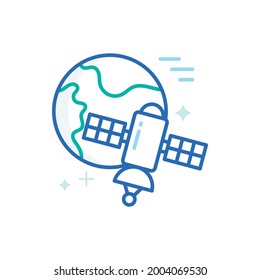 Satellite Vector Icon style illustration. EPS 10 File