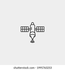 Satellite vector icon for web and design