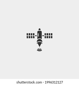 Satellite vector icon for web and design