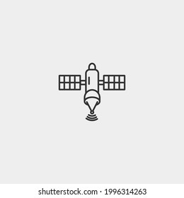 Satellitenvektorsymbol für Web und Design