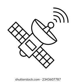 Satellitenvektorsymbol, das leicht modifizieren oder bearbeiten kann

