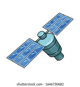 Satellite vector icon.Cartoon vector icon isolated on white background satellite.