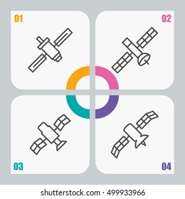 Satellite vector icons