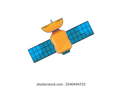 Satellite vector illustration graphics for web and app design, marketing, advertising, branding, and print or digital media mockups.