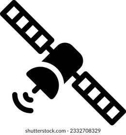 satellite vector illustration isolated on a transparent background. glyph vector icons for concept or web graphics.