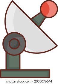 satellite Vector illustration on a transparent background. Premium quality symbols. Vector Line Flat color  icon for concept and graphic design.
