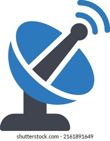 satellitengestützte Vektorgrafik auf transparentem Hintergrund. Hochwertige Symbole. Glyphen Vektorsymbole für Konzept und Grafikdesign.
