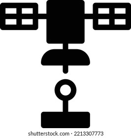 satellite  Vector illustration on a transparent background. Premium quality symmbols. Glyphs vector icons for concept and graphic design. 
