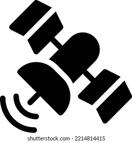 satellite  Vector illustration on a transparent background. Premium quality symmbols. Glyphs vector icons for concept and graphic design. 

