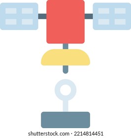 ilustración de satélite Vector en un fondo transparente. Símbolos de calidad superior. Iconos vectoriales de color de línea para el concepto y el diseño gráfico.