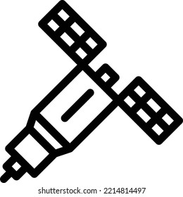satellite  Vector illustration on a transparent background. Premium quality symmbols. Thin line vector icons for concept and graphic design. 
