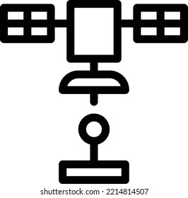 satellite  Vector illustration on a transparent background. Premium quality symmbols. Thin line vector icons for concept and graphic design. 
