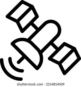 ilustración de satélite Vector en un fondo transparente. Símbolos de calidad superior. Iconos vectoriales de línea delgada para el diseño de conceptos y gráficos. 
