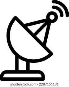 ilustración de satélite Vector en un fondo transparente. Símbolos de calidad superior. Iconos vectoriales de línea delgada para el diseño de conceptos y gráficos.