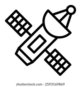 Satellite Vector Line Icon Design