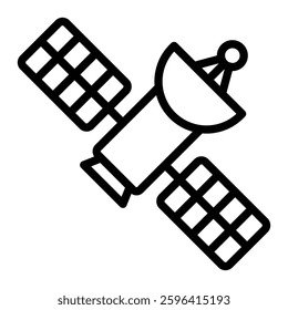 Satellite Vector Line Icon Design