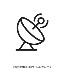 Satellite Vector Outline Icon. Data Storage Symbol EPS 10 File