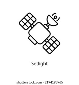 satellite vector Outline Icon Design illustration on White background. EPS 10 File 