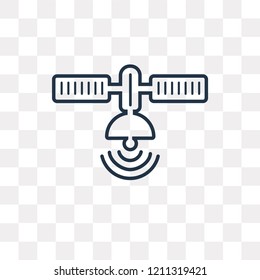 Satellite vector outline icon isolated on transparent background, high quality linear Satellite transparency concept can be used web and mobile
