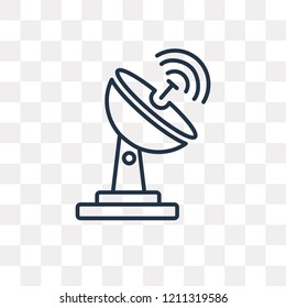 Satellite vector outline icon isolated on transparent background, high quality linear Satellite transparency concept can be used web and mobile
