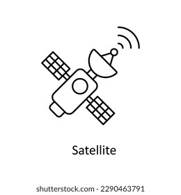 Satellite  Vector    outline Icons. Simple stock illustration stock