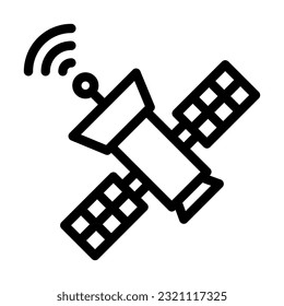 Satellite Vector Thick Line Icon For Personal And Commercial Use.
