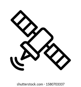 satellite vector thin line icon 