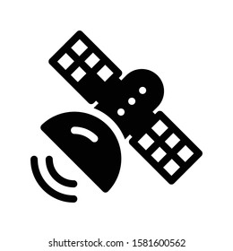 satellite vector thin line  icon 