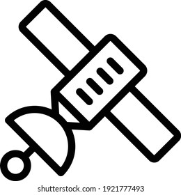 satellite vector thin line icon