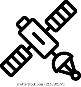 satellite vector thin line icon 