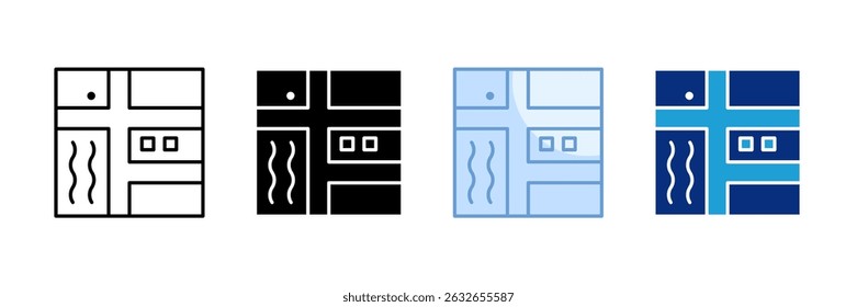 Satellite View Icon Set Multiple Style Collection