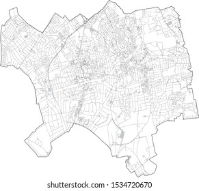 Satellite View London Boroughs Map Streets Stock Vector (Royalty Free ...