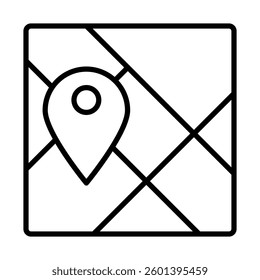 Satellite View Vector Line Icon Design