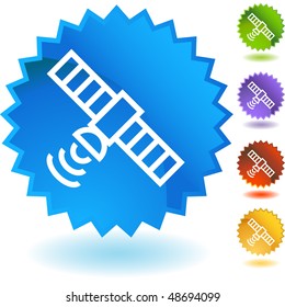 satellite web button isolated on a background.