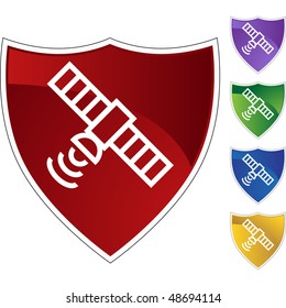 satellite web button isolated on a background.