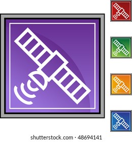 satellite web button isolated on a background.