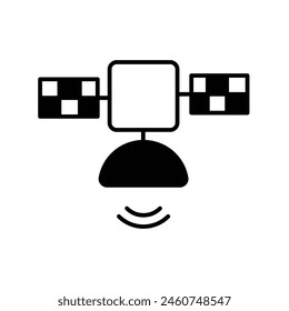 satellite with white background vector stock illustration