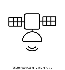 satellite with white background vector stock illustration