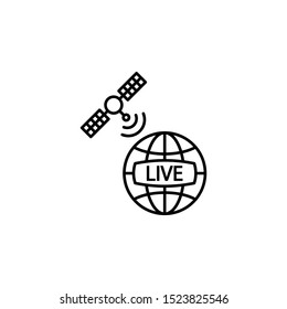 Satellite worldwide live web icon. Element of satellite thin line icon