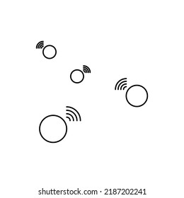 Satellites communicate with each other icon