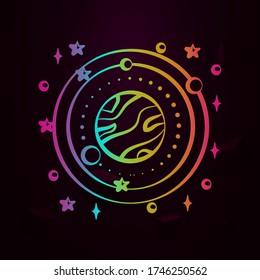 Satellites of the planet nolan icon Simple thin line, outline vector of space icons for ui and ux, website or mobile application
