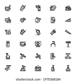 satellites and technology icon or logo isolated sign symbol vector illustration - Collection of high quality black style vector icons
